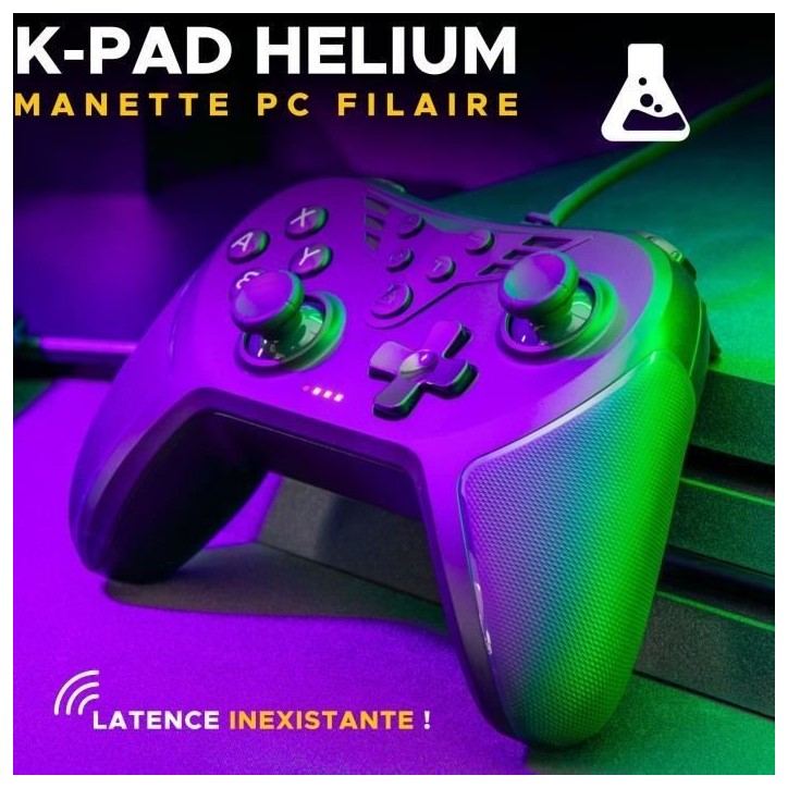 Manette Gamer - THE G-LAB - K-PAD HELIUM - Filaire - PC & PS - Noir Manette Gamer - THE G-LAB - K-PAD HELIUM - Filaire - PC & PS - Noir