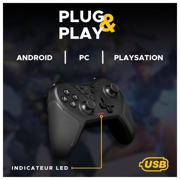 Manette Gamer - THE G-LAB - K-PAD HELIUM - Filaire - PC & PS - Noir Manette Gamer - THE G-LAB - K-PAD HELIUM - Filaire - PC & PS - Noir