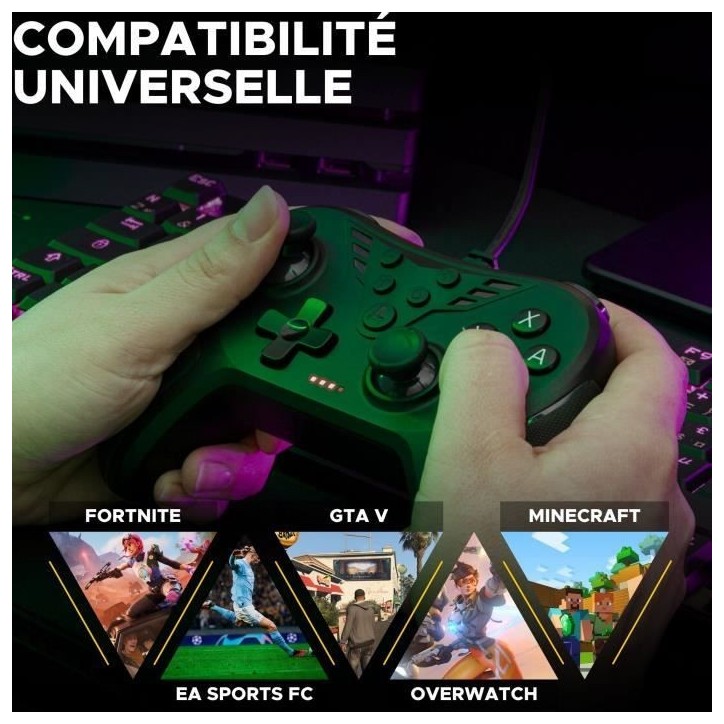 Manette Gamer - THE G-LAB - K-PAD HELIUM - Filaire - PC & PS - Noir Manette Gamer - THE G-LAB - K-PAD HELIUM - Filaire - PC & PS - Noir