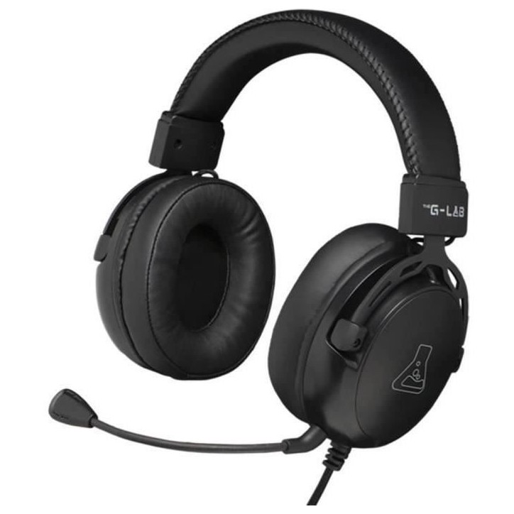 Casque Gamer Filaire - THE G-LAB - KORP TITANIUM - Microphone - PC/PS4/Xbox One - Noir Casque Gamer Filaire - THE G-LAB - KORP TITANIUM - Microphone - PC/PS4/Xbox One - Noir