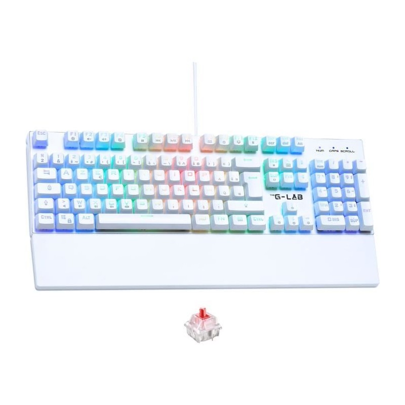 Clavier Gamer - The G-Lab - KEYZ RUBIDIUM - Mécanique (Switch Rouge)