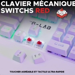 Clavier Gamer - The G-Lab - KEYZ RUBIDIUM - Mécanique (Switch Rouge)