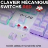Clavier Gamer - The G-Lab - KEYZ RUBIDIUM - Mécanique (Switch Rouge)