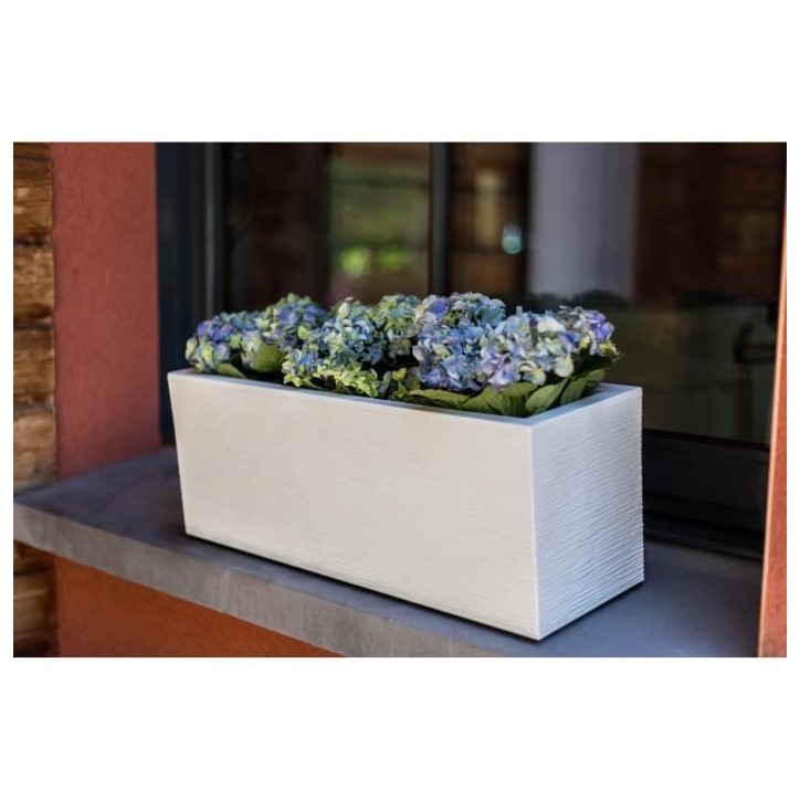 EDA Balconniere GRAPHIT UP - 25 L - 59 x 19,5 x 22,8 cm - Blanc cérusé