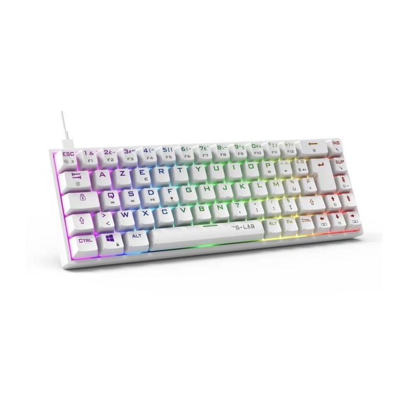 Clavier Gamer - The G-Lab - KEYZ TITAN - Mécanique (Switch Rouge) - F Clavier Gamer - The G-Lab - KEYZ TITAN - Mécanique (Switch Rouge) - F