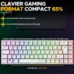 Clavier Gamer - The G-Lab - KEYZ TITAN - Mécanique (Switch Rouge) - F