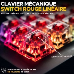 Clavier Gamer Triple Mode - The G-Lab - KEYZ TITAN - Mécanique (Switc