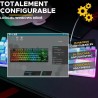 Clavier Gamer - The G-Lab - KEYZ CAESIUM - RGB - Blanc & gris - TKL