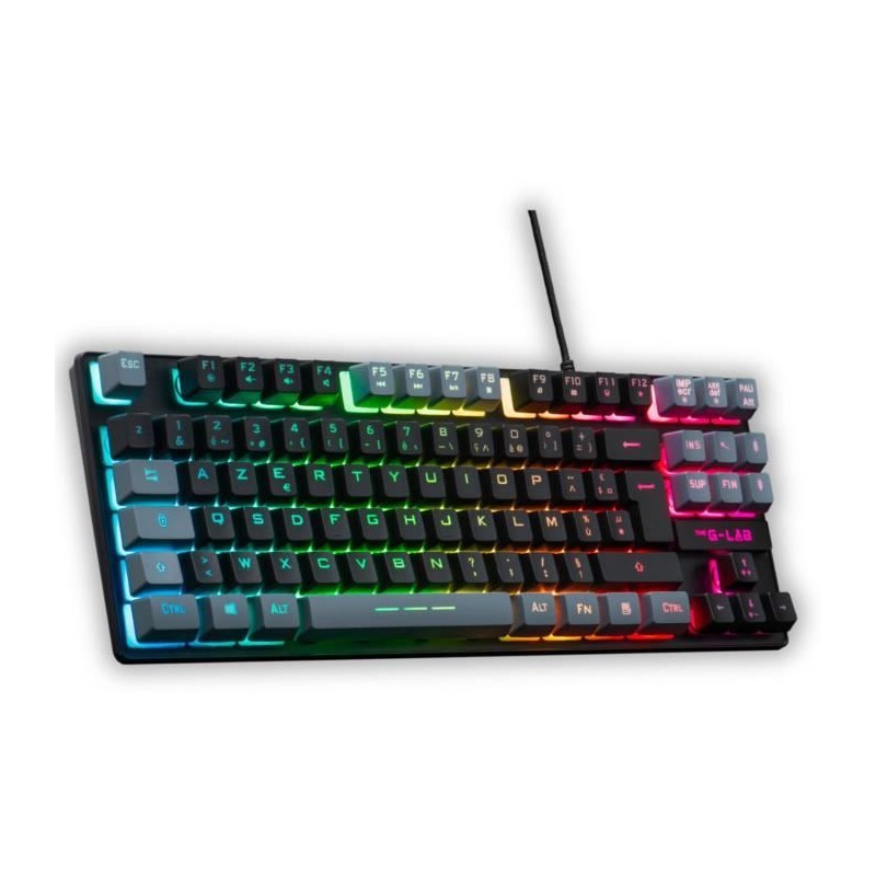 Clavier Gamer - The G-Lab - KEYZ CAESIUM - RGB - Noir & gris - TKL