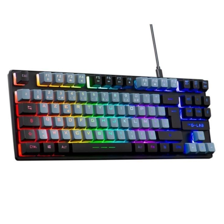 Clavier Gamer - The G-Lab - KEYZ CAESIUM - RGB - Gris & Noir - TKL Clavier Gamer - The G-Lab - KEYZ CAESIUM - RGB - Gris & Noir - TKL