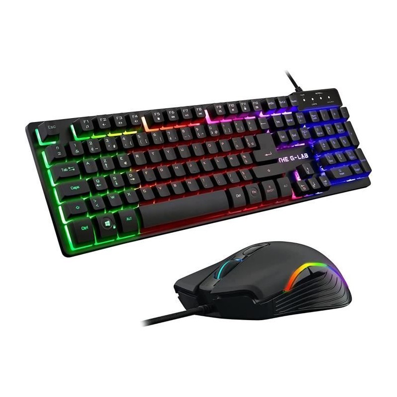 Pack Gamer 2 en 1 - The G-Lab - COMBO KRYPTON - Souris Filaire - Clavi