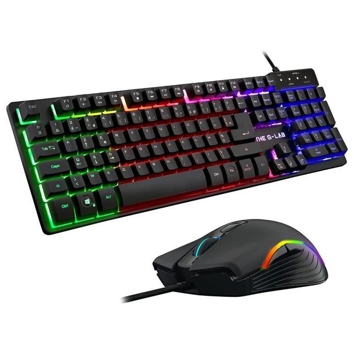 Pack Gamer 2 en 1 - The G-Lab - COMBO KRYPTON - Souris Filaire - Clavier Filaire Pack Gamer 2 en 1 - The G-Lab - COMBO KRYPTON - Souris Filaire - Clavier Filaire