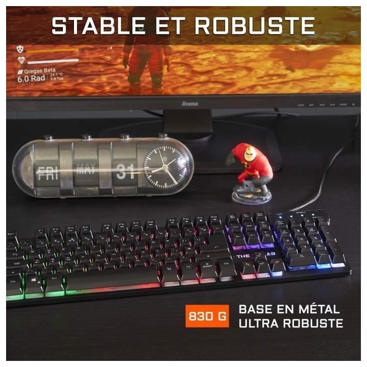 Pack Gamer 2 en 1 - The G-Lab - COMBO KRYPTON - Souris Filaire - Clavier Filaire Pack Gamer 2 en 1 - The G-Lab - COMBO KRYPTON - Souris Filaire - Clavier Filaire