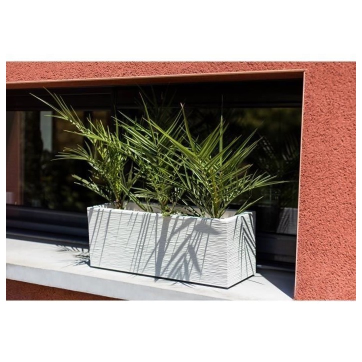 EDA Balconniere GRAPHIT UP - 25 L - 59 x 19,5 x 22,8 cm - Blanc cérusé
