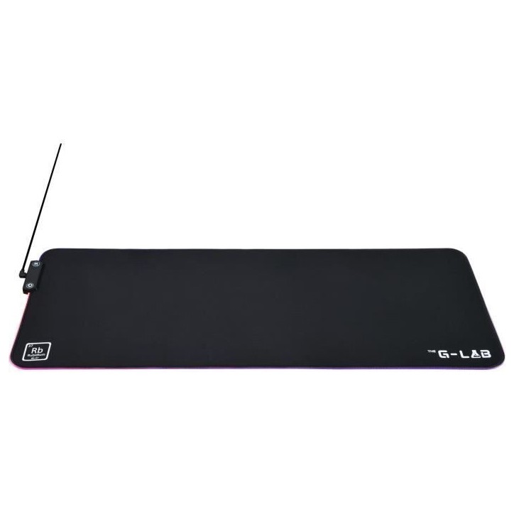 Tapis de Souris - XXL - The G-Lab - PAD RUBIDIUM - RGB USB - 800x300x3mm - Noir