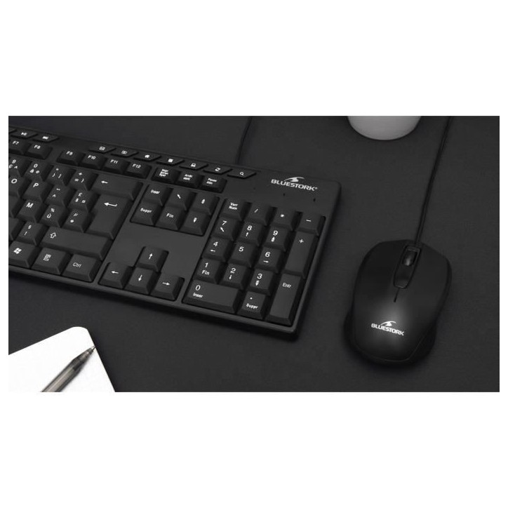 Clavier - BLUESTORK - MEDIA OFFICE - Filaire - Azerty - Compatible Windows - Noir Clavier - BLUESTORK - MEDIA OFFICE - Filaire - Azerty - Compatible Windows - Noir