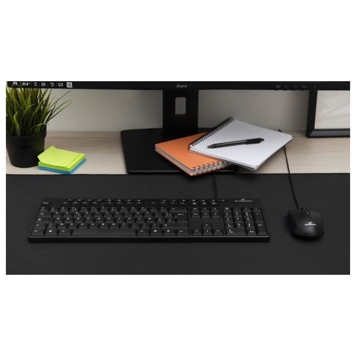 Clavier - BLUESTORK - MEDIA OFFICE - Filaire - Azerty - Compatible Windows - Noir Clavier - BLUESTORK - MEDIA OFFICE - Filaire - Azerty - Compatible Windows - Noir
