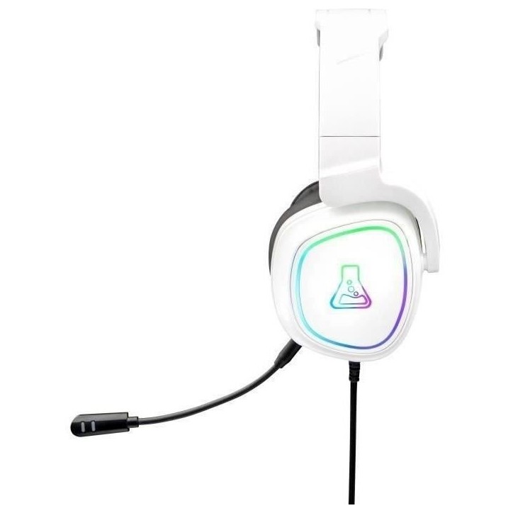 Casque Gamer Filaire - The G-Lab - KORP RADIUM - Microphone - RGB - Blanc