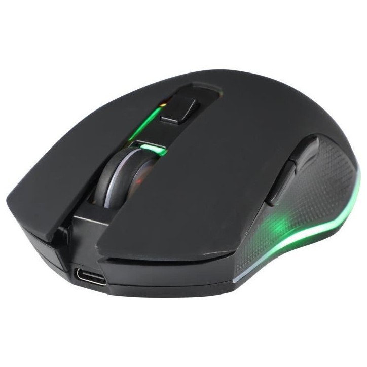 Souris Gamer Sans fil - The G-Lab - KULT HELIUM - RGB - 6400 DPI - 6 Boutons - Noir