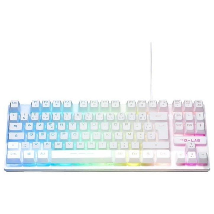 Clavier Gamer - The G-Lab - KEYZ CAESIUM TKL - RGB - Filaire - 100% Personnalisable - Azerty - Noir