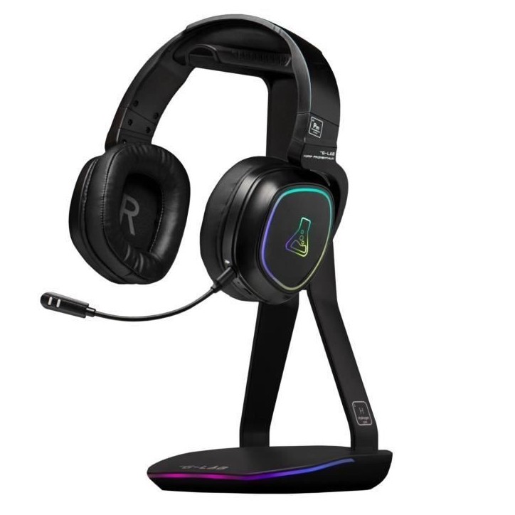 Support pour Casque/Micro-Casque - THE G-LAB - K-STAND HYDROGEN - 2 ports USB - Noir