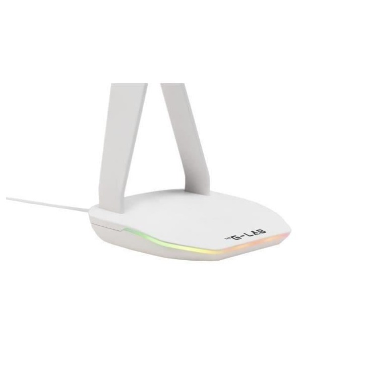 Support pour Casque/Micro-Casque - THE G-LAB - K-STAND HYDROGEN - 2 ports USB - Blanc Support pour Casque/Micro-Casque - THE G-LAB - K-STAND HYDROGEN - 2 ports USB - Blanc
