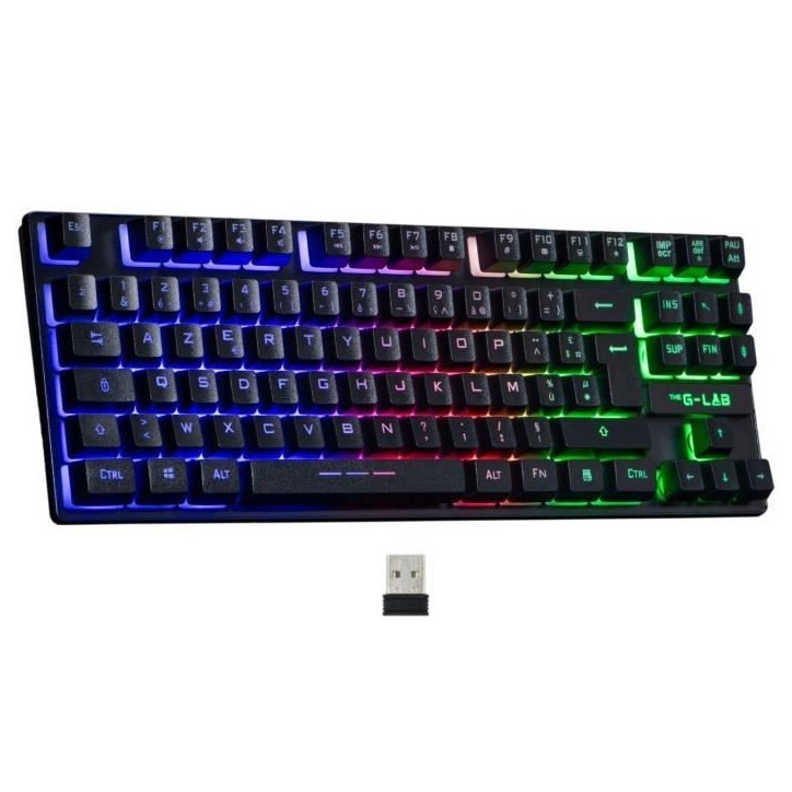 Clavier Gamer - The G-Lab - KEYZ CAESIUM TKL WIRELESS - sans fil - azerty - Noir Clavier Gamer - The G-Lab - KEYZ CAESIUM TKL WIRELESS - sans fil - azerty - Noir
