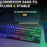 Clavier Gamer - The G-Lab - KEYZ CAESIUM TKL WIRELESS - sans fil - aze