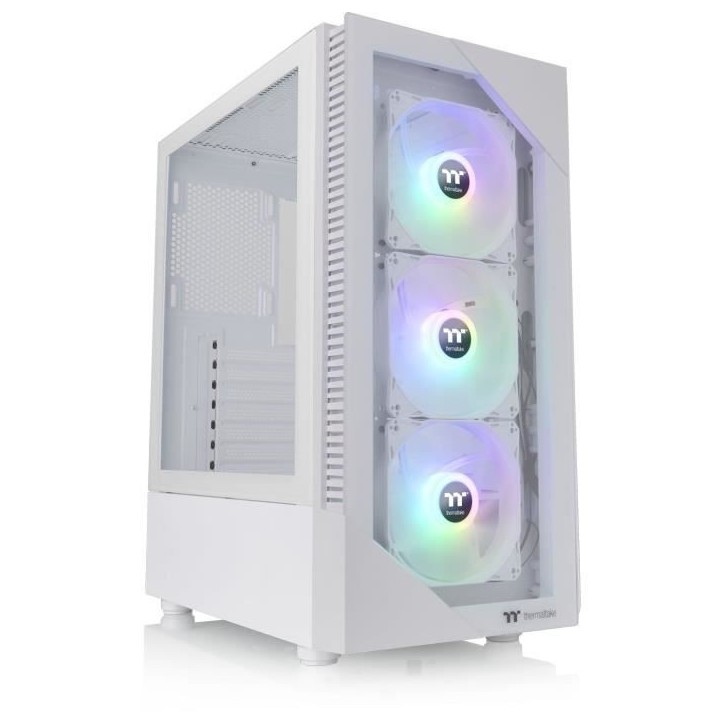 Boîtier PC - THERMALTAKE - View 200 TG ARGB Snow (Blanc) - Moyen tour - Format ATX Boîtier PC - THERMALTAKE - View 200 TG ARGB Snow (Blanc) - Moyen tour - Format ATX