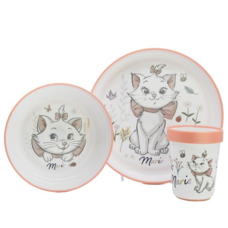 Coffret repas THERMOBABY ARISTOCHAT 3 pieces : Assiette, bol et gobele