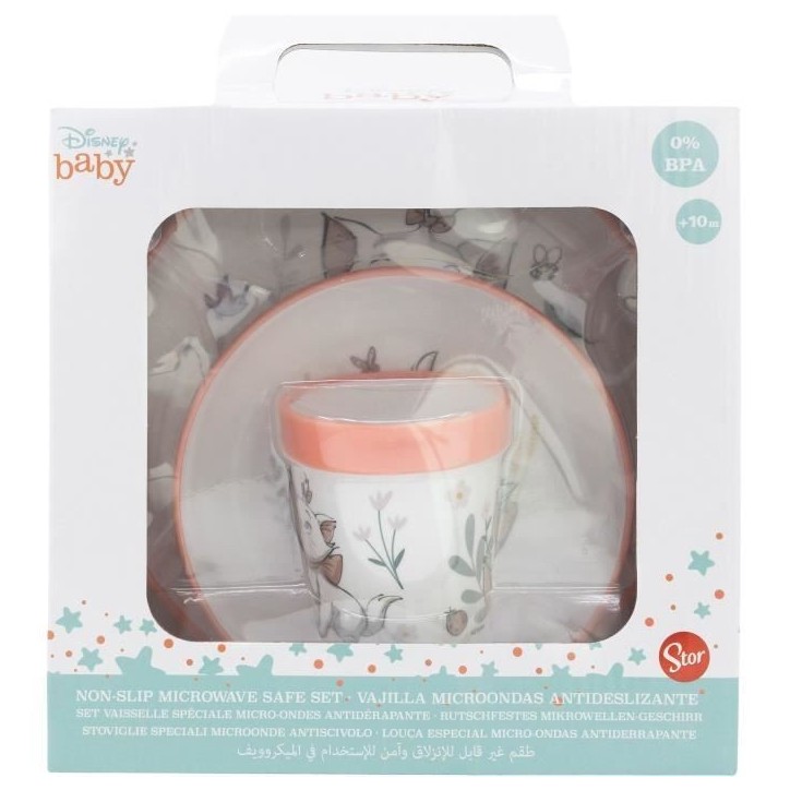 Coffret repas THERMOBABY ARISTOCHAT 3 pieces : Assiette, bol et gobelet Coffret repas THERMOBABY ARISTOCHAT 3 pieces : Assiette, bol et gobelet