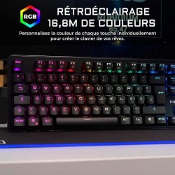 Clavier Gamer - The G-Lab - KEYZ RUBIDIUM - Mécanique (Switch Rouge)