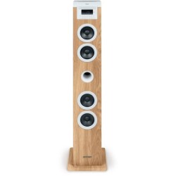 Tour haut-parleur - THOMSON - Bluetooth/CD/USB/SD - Blanc/Bois - 60W -