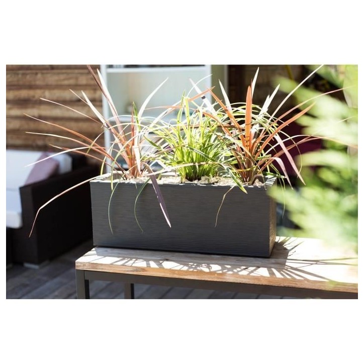EDA Balconniere GRAPHIT UP - 25 L - 59 x 19,5 x 22,8 cm - Gris anthracite EDA Balconniere GRAPHIT UP - 25 L - 59 x 19,5 x 22,8 cm - Gris anthracite