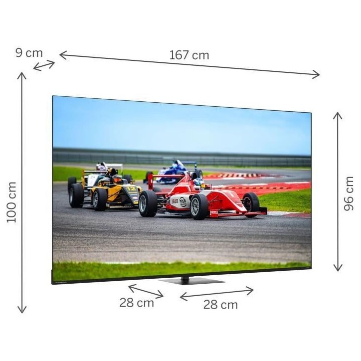Thomson 75QG7C14 - TV QLED 75 (189 cm) - 4K UHD 3840x2160 - 144 Hz - Dolby Vision/Atmos - Google TV - 2xHDMI 2.1 + 2xHDMI 2.0