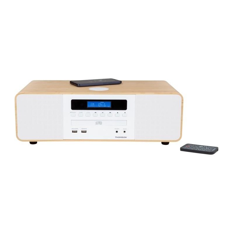 Chaîne compacte Bluetooth - THOMSON - Blanche/Induction - Radio FM/CD Chaîne compacte Bluetooth - THOMSON - Blanche/Induction - Radio FM/CD