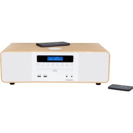 Chaîne compacte Bluetooth - THOMSON - Blanche/Induction - Radio FM/CD