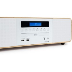 Chaîne compacte Bluetooth - THOMSON - Blanche/Induction - Radio FM/CD