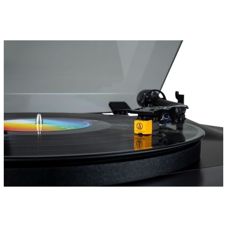 THOMSON TT700 - Platine vinyle premium 33 et 45 tours - Tete de lecture AT91 Audio Technica - Antiskating - Noire