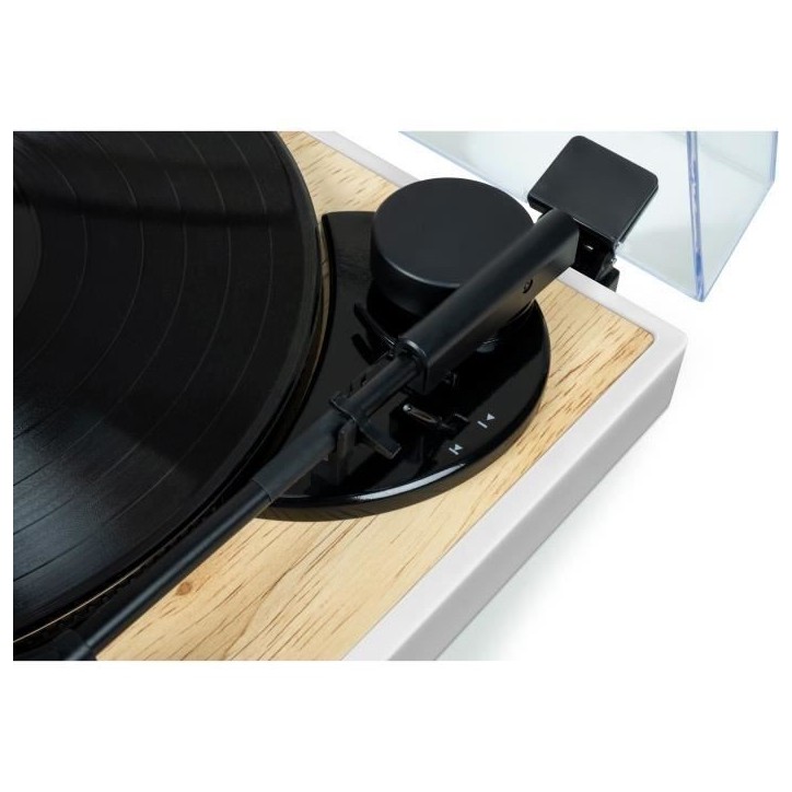 Platine vinyle THOMSON TT301 - Design bois et blanc - Tete de lecture Audio-Technica AT3600L - 33 et 45 tours