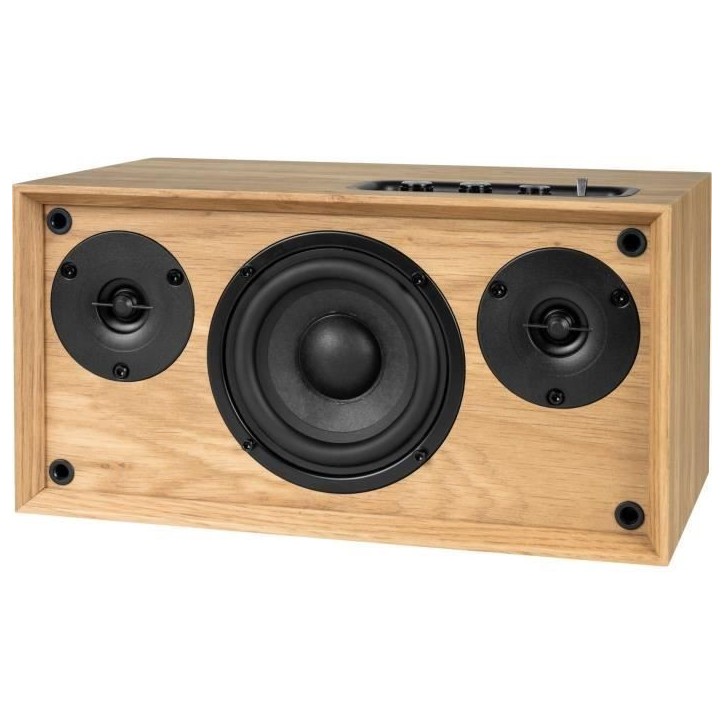 Enceinte résidentielle en bois - THOMSON - WS502 - Bluetooth 5.0, 100W, RCA, USB, AUX-IN Enceinte résidentielle en bois - THOMSON - WS502 - Bluetooth 5.0, 100W, RCA, USB, AUX-IN
