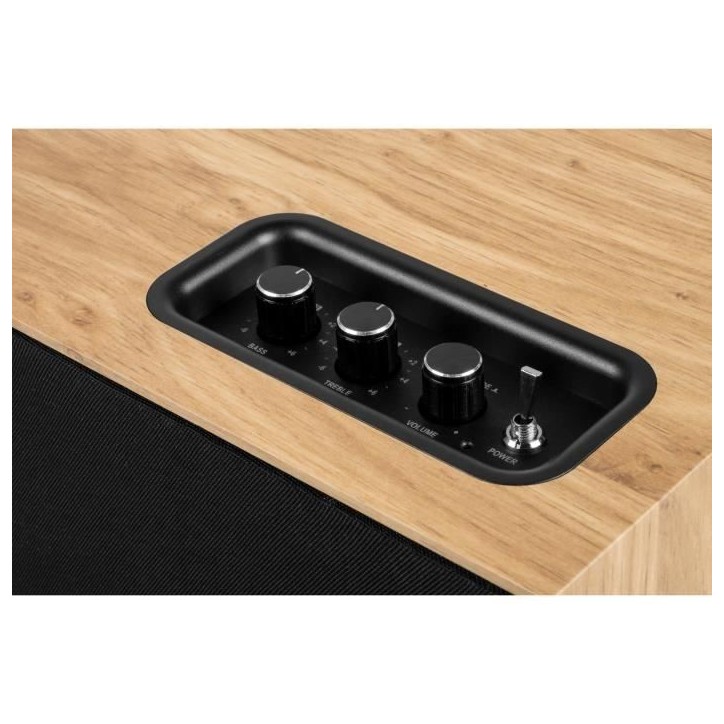 Enceinte résidentielle en bois - THOMSON - WS502 - Bluetooth 5.0, 100W, RCA, USB, AUX-IN Enceinte résidentielle en bois - THOMSON - WS502 - Bluetooth 5.0, 100W, RCA, USB, AUX-IN