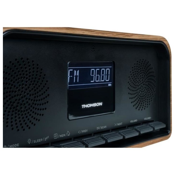 Radio-réveil Bluetooth - THOMSON - Vintage Cosy - 30W, Radio FM, Double alarme, Écran LCD, Chargeur USB-C, Alim. 230V Radio-réveil Bluetooth - THOMSON - Vintage Cosy - 30W, Radio FM, Double alarme, Écran LCD, Chargeur USB-C, Alim. 230V