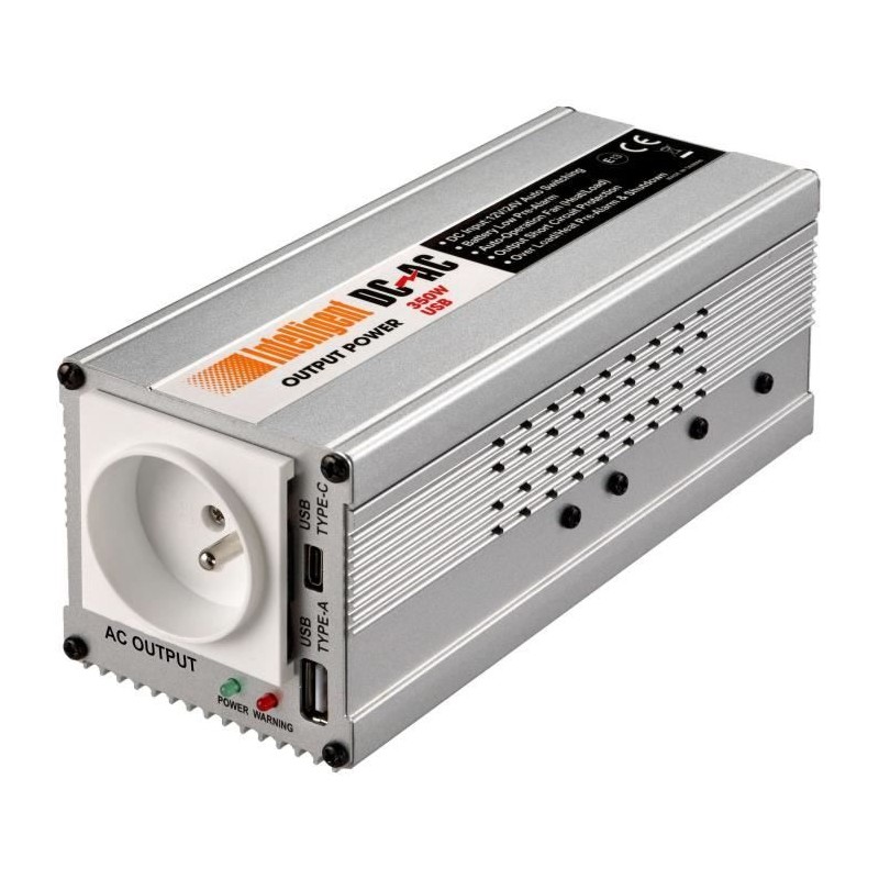 Convertisseur de tension - THOMSON - Auto 12/24/220 V - 350 W - Ports Convertisseur de tension - THOMSON - Auto 12/24/220 V - 350 W - Ports