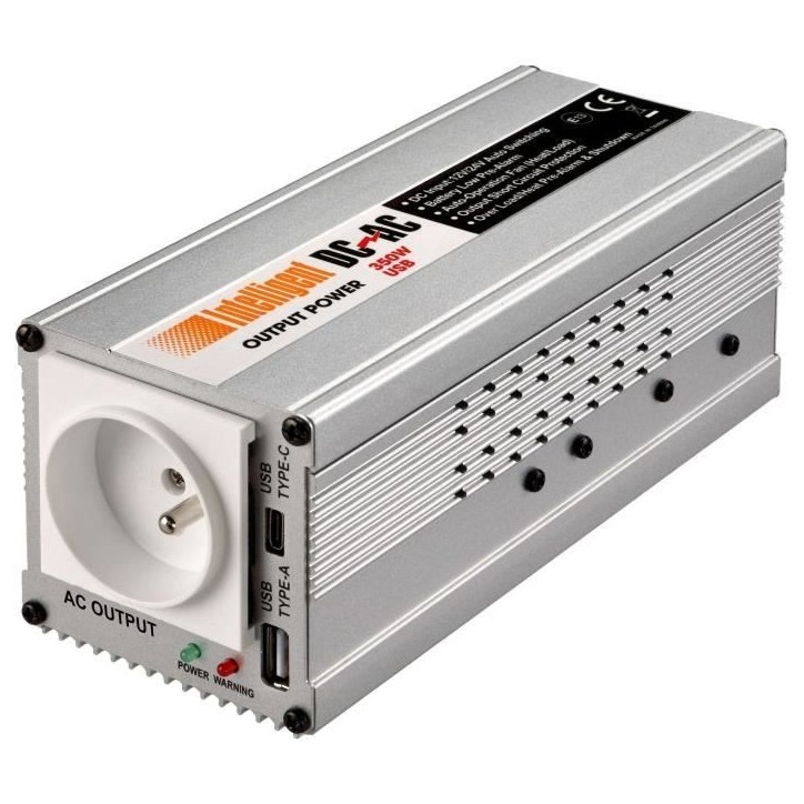 Convertisseur de tension - THOMSON - Auto 12/24/220 V - 350 W - Ports USB-A + USB-C