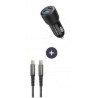 Pack chargeur + câble - THOMSON - Chargeur de voiture 60 W - Câble C
