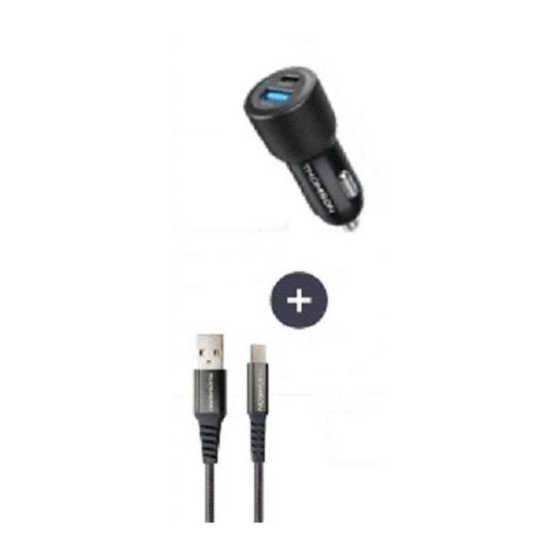 Pack chargeur + câble - THOMSON - Chargeur de voiture 60 W - Câble U Pack chargeur + câble - THOMSON - Chargeur de voiture 60 W - Câble U