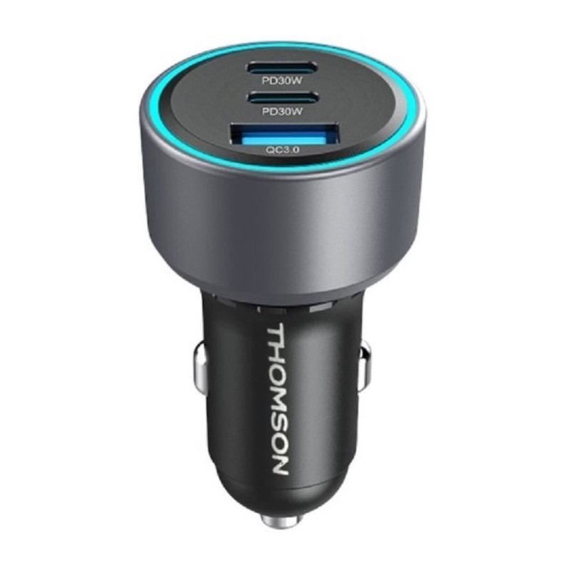 Chargeur voiture - THOMSON - 60 W - Technologie nouvelle génération Chargeur voiture - THOMSON - 60 W - Technologie nouvelle génération
