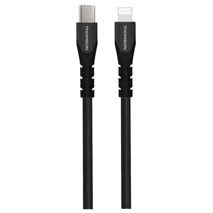 Câble - THOMSON - Charge & données - USB-C vers lightning 3A - Certifie MFI - 1.5 m Câble - THOMSON - Charge & données - USB-C vers lightning 3A - Certifie MFI - 1.5 m