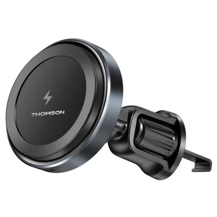 Porte téléphone - THOMSON - Magnétique - Chargeur de voiture sans fil QI - 15 W
